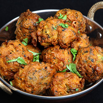 Order Onion Bhajis with Bombay Spice